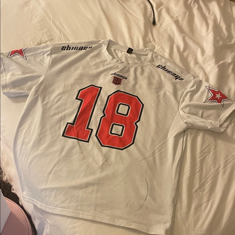 White and Red Women's Jersey